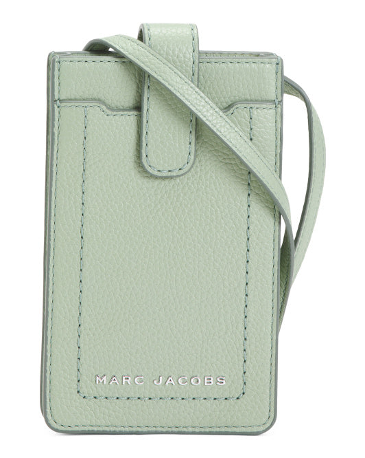 Leather Groove North South Phone Crossbody