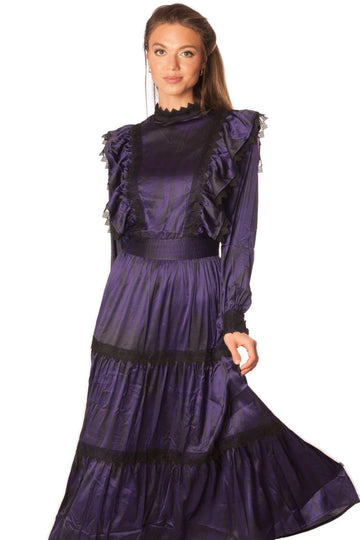 Tiered Print+Lace Detailing Dress