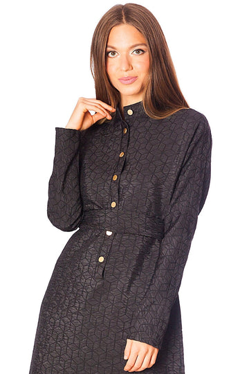 Kaleidiscope Wrapped Belt Dress