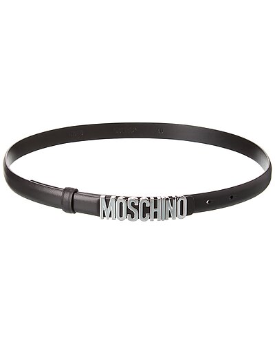 Moschino Logo Leather Belt