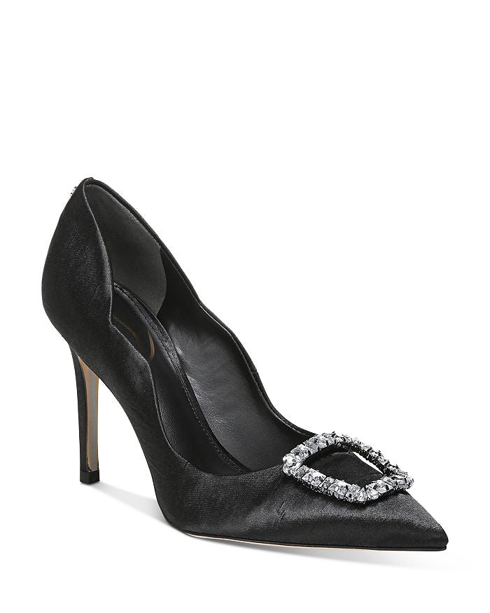 Sam Edelman - Women's Harriett Scalloped Satin Embellished Pumps