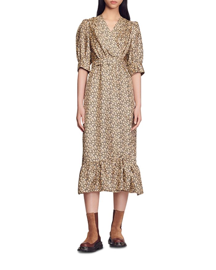 Sandro - Enrika Silk Midi Dress