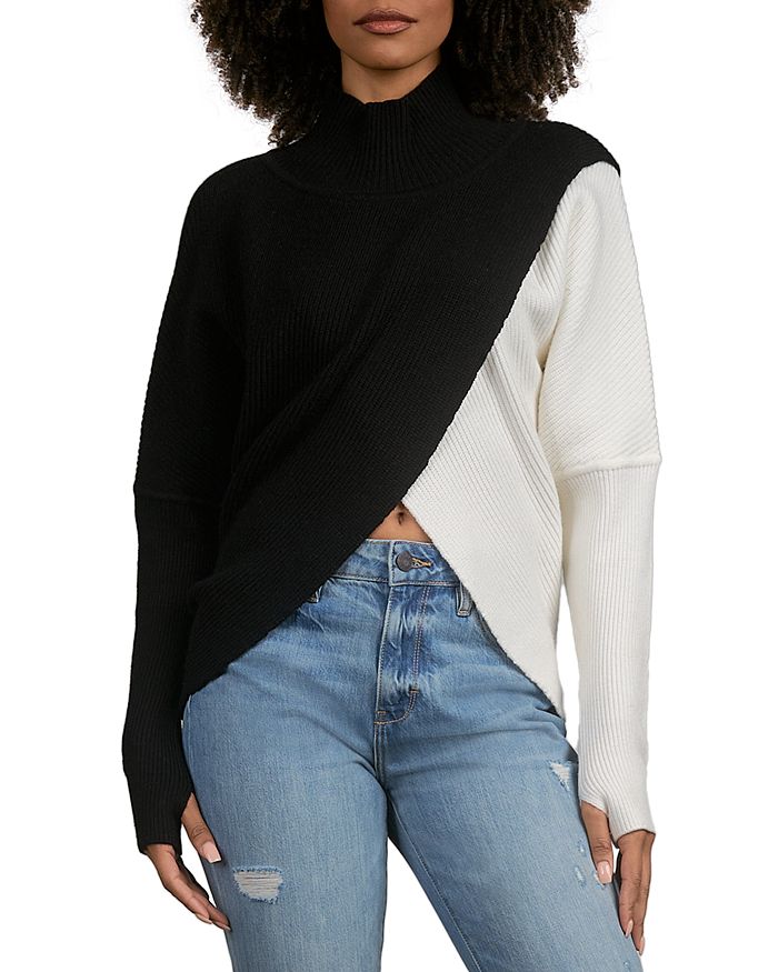 Elan - Mock Neck Crossover Sweater