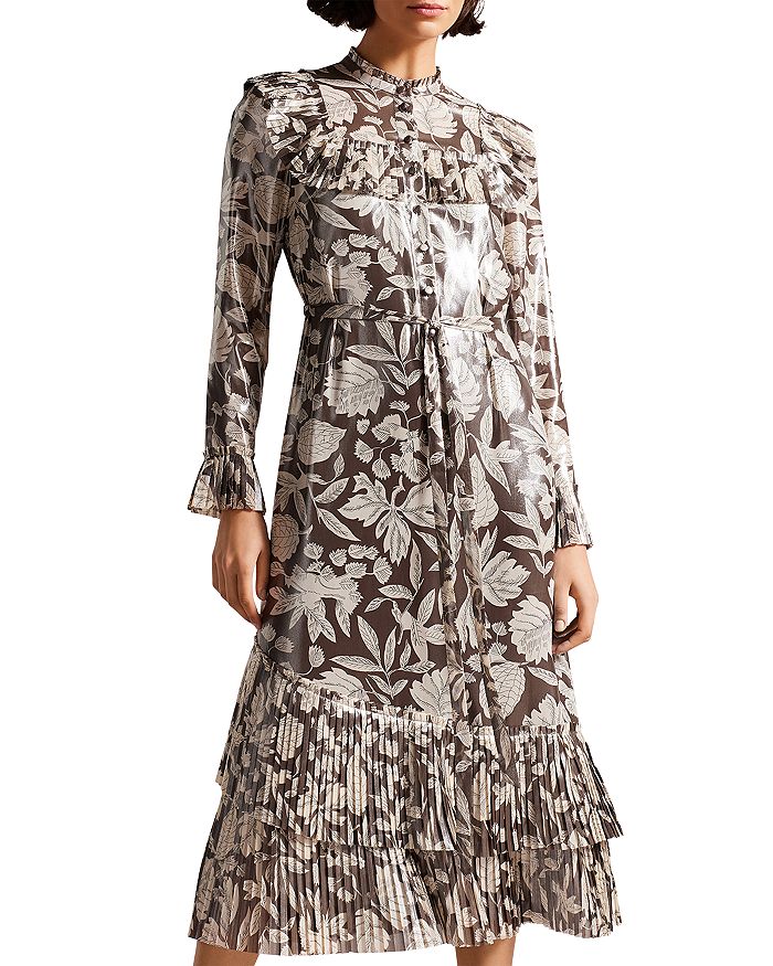 Ted Baker - Vikkci Ruffled Midi Shirt Dress