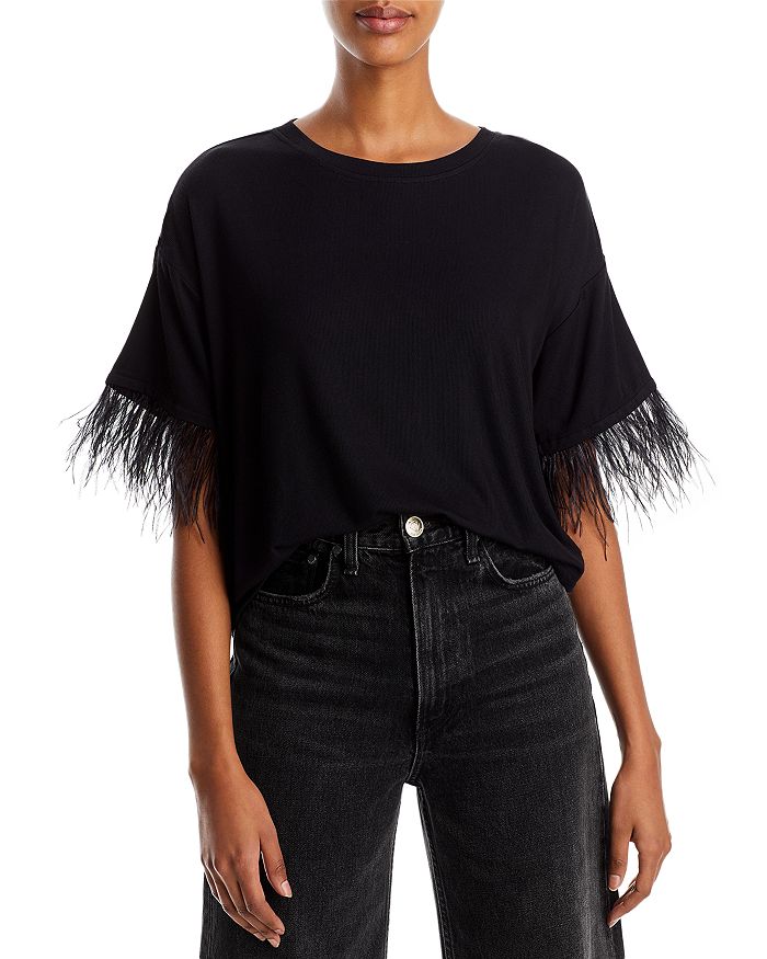 Lucy Paris - Feather Trim Tee