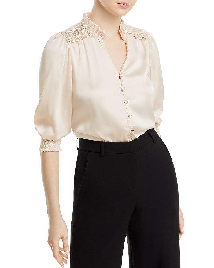 KARL LAGERFELD PARIS - Ruffled Blouson Sleeve Blouse