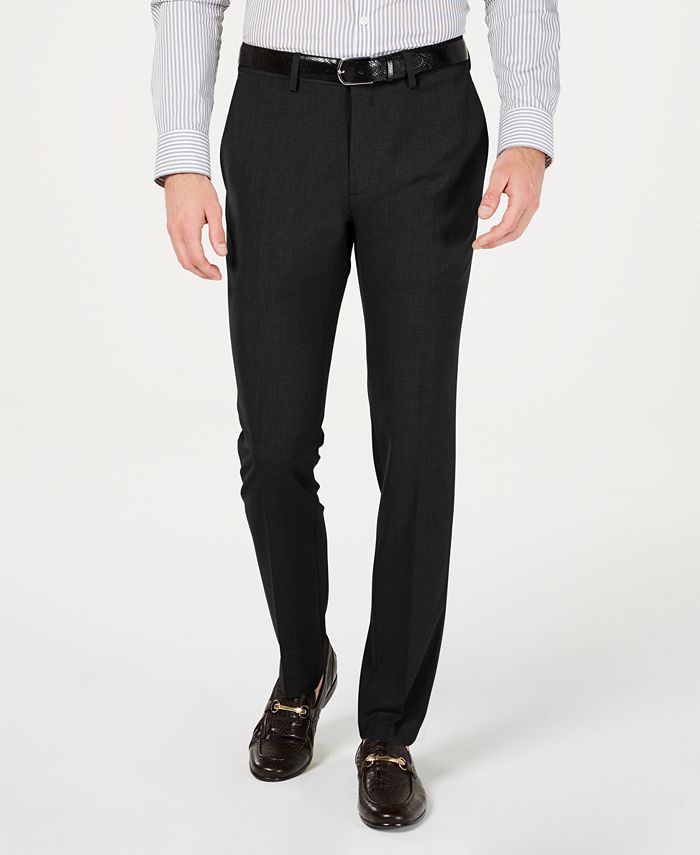 Kenneth Cole Reaction - Men's Gabardine Skinny/Extra-Slim Fit Performance Stretch Flat-Front Dress Pants