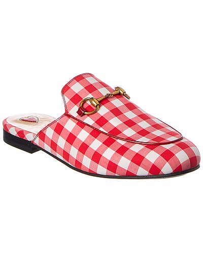 Gucci Princetown Gingham Slipper