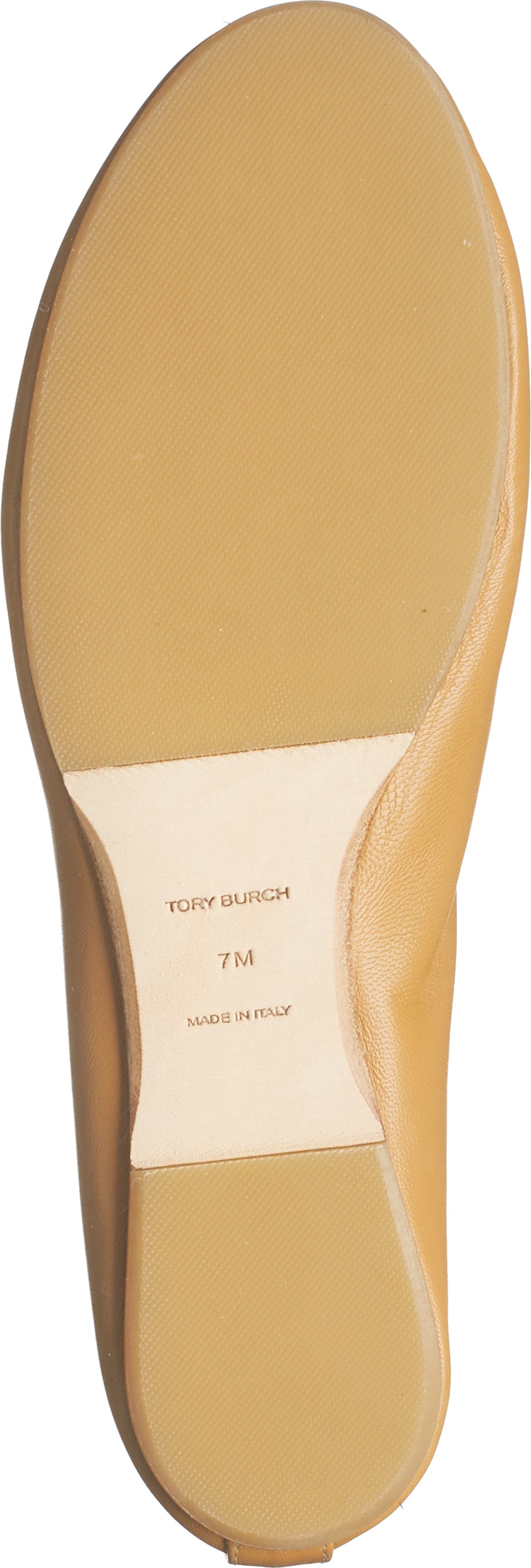 TORY BURCH Charm Ballet Flat, Alternate, color, TAN / DARK TOPAZ / WHITE