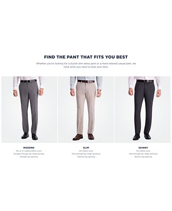 Kenneth Cole Reaction - Men's Gabardine Skinny/Extra-Slim Fit Performance Stretch Flat-Front Dress Pants