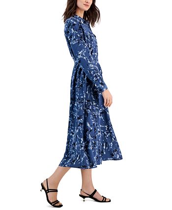 Alfani - Women's Printed Belted Shirtdress, Created for Macy's