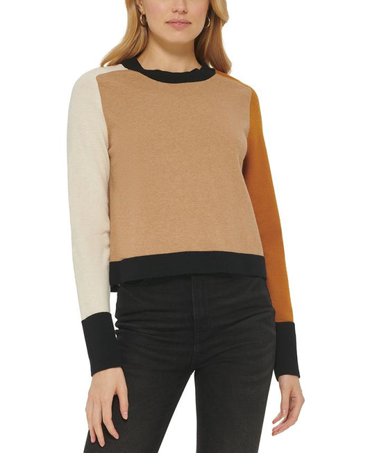 DKNY Jeans - Women's Colorblocked Crewneck Sweater