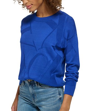 Calvin Klein - Women's Jacquard Logo-Knit Sweater