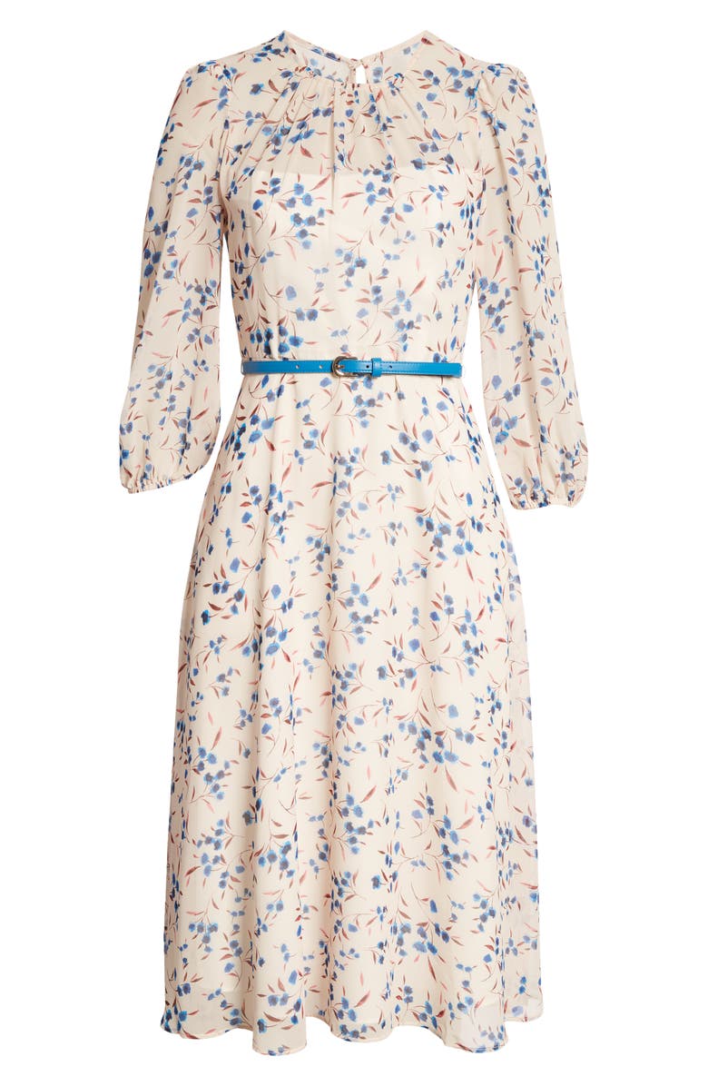 HARPER ROSE Floral Print Belted Midi Dress