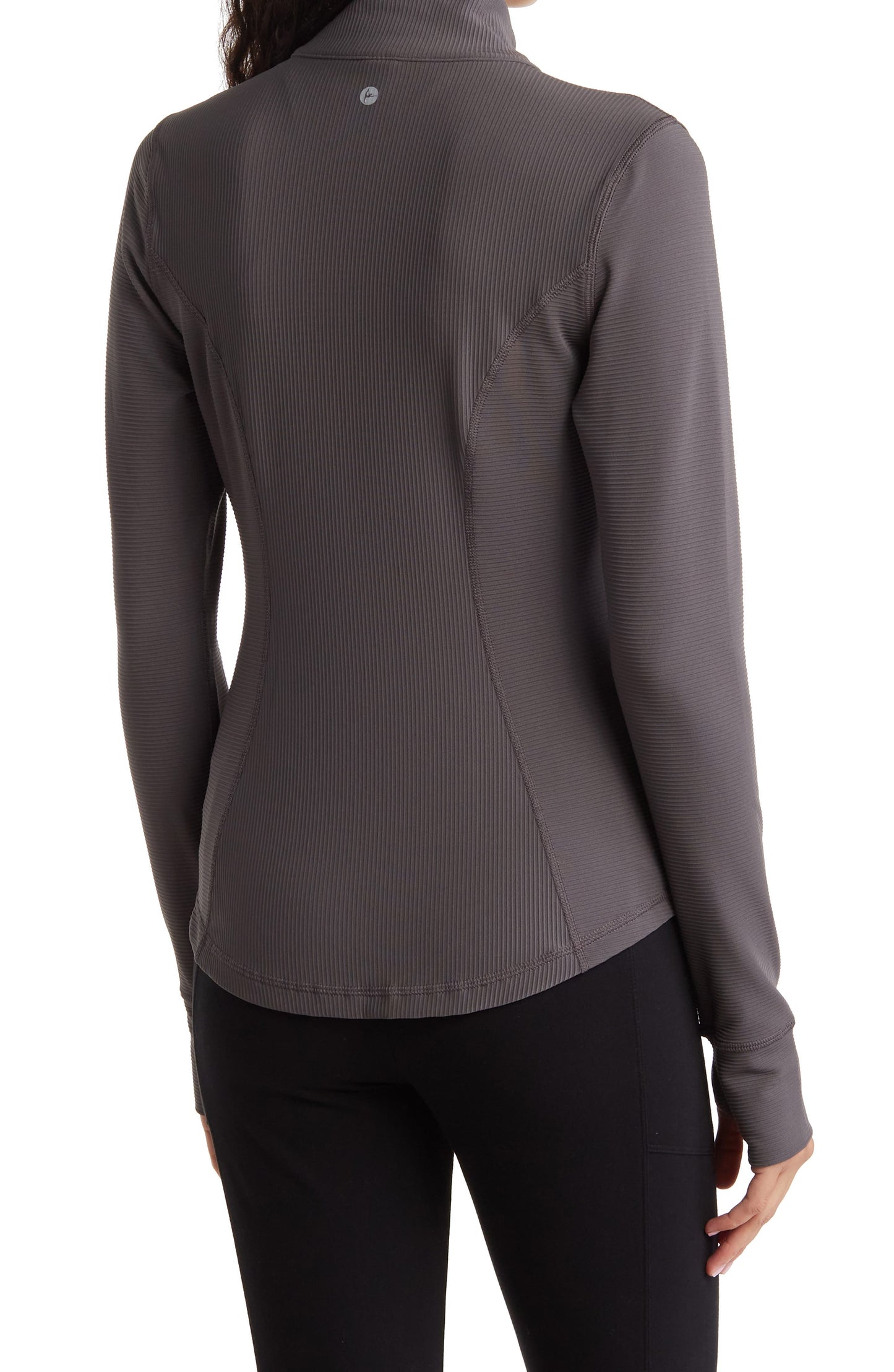 90 DEGREE BY REFLEX Interlink Thumbhole Zip Front Jacket, Alternate, color, PAVEMENT