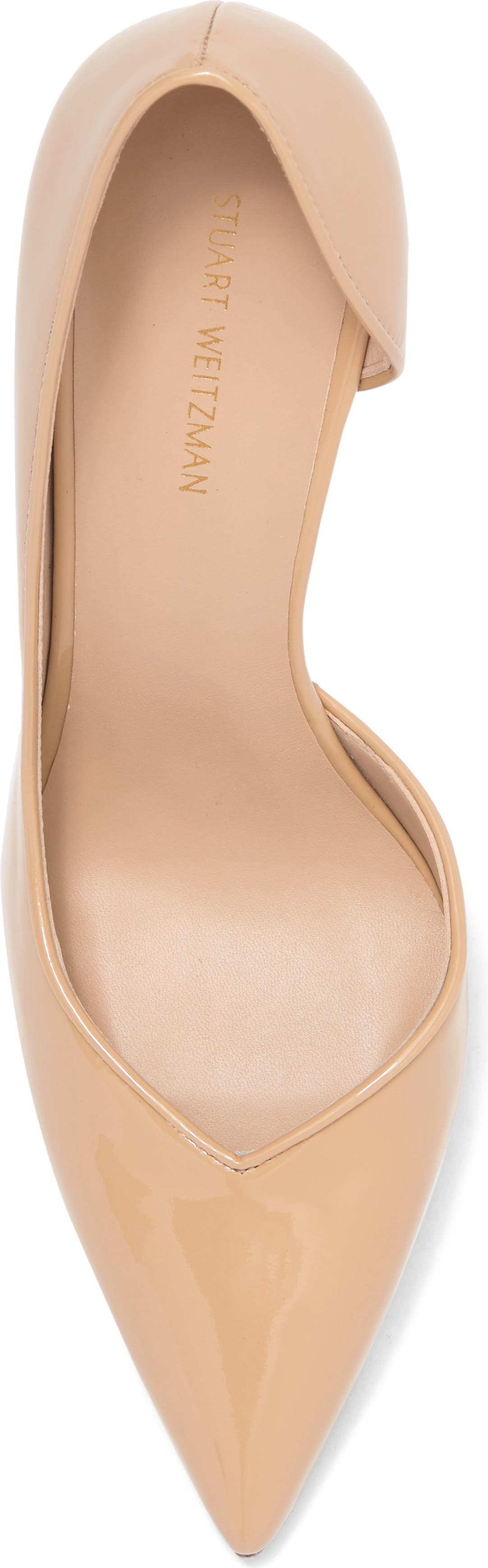 STUART WEITZMAN Avenue d'Orsay Pointed Toe Pump, Alternate, color, GOLDEN BEIGE