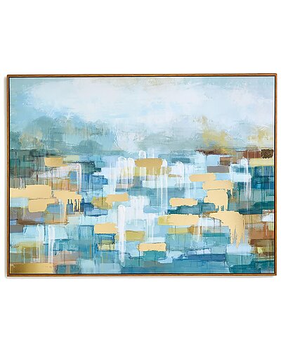 Two's Company Abstract Wall Art Framed Canvas With Hand Painting