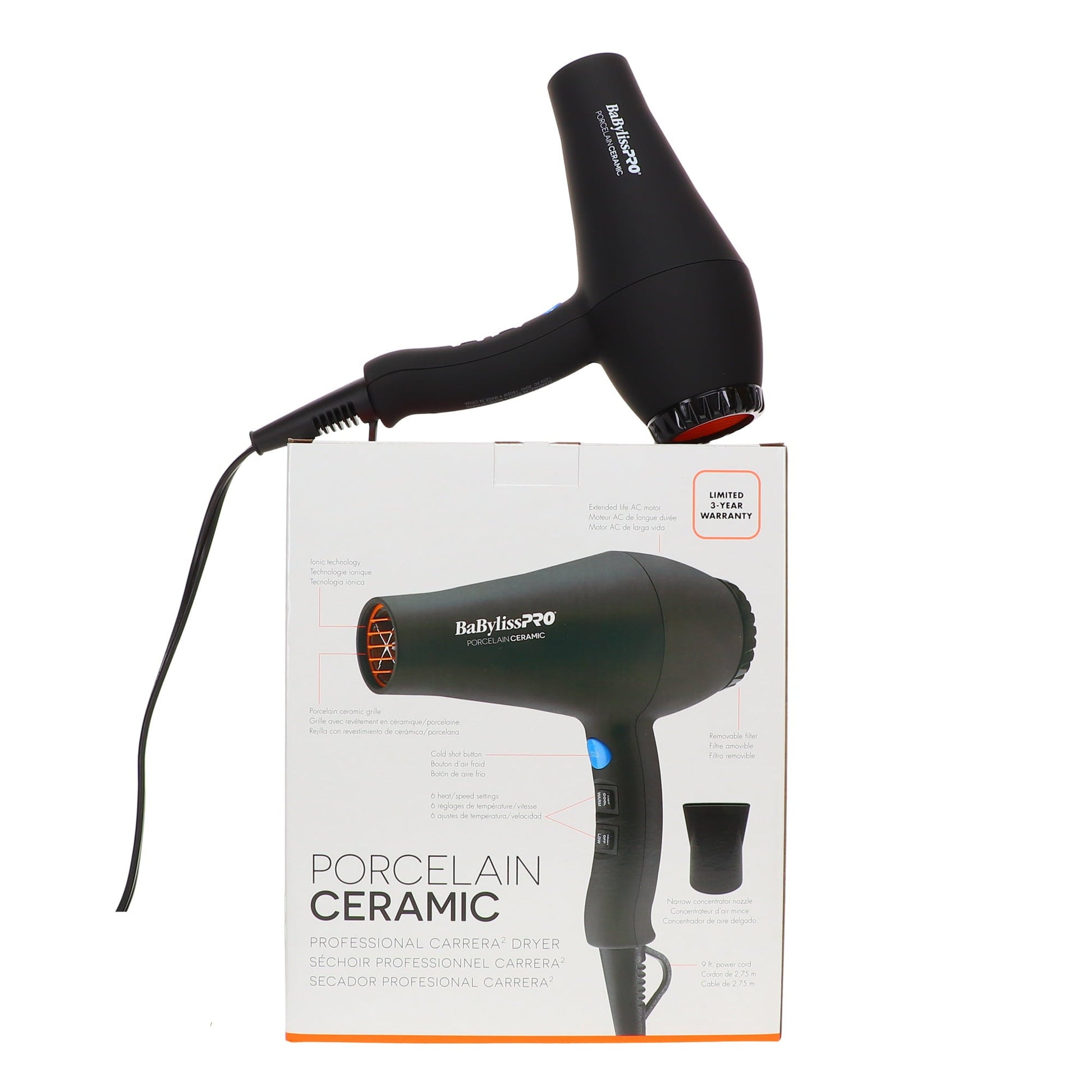 image 5 of BaBylissPRO Porcelain Ceramic Carrera2 Dryer