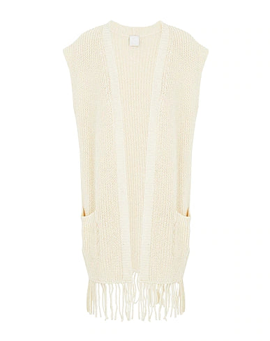 8 by YOOX Cardigan White 80% Cotton, 20% Polyester