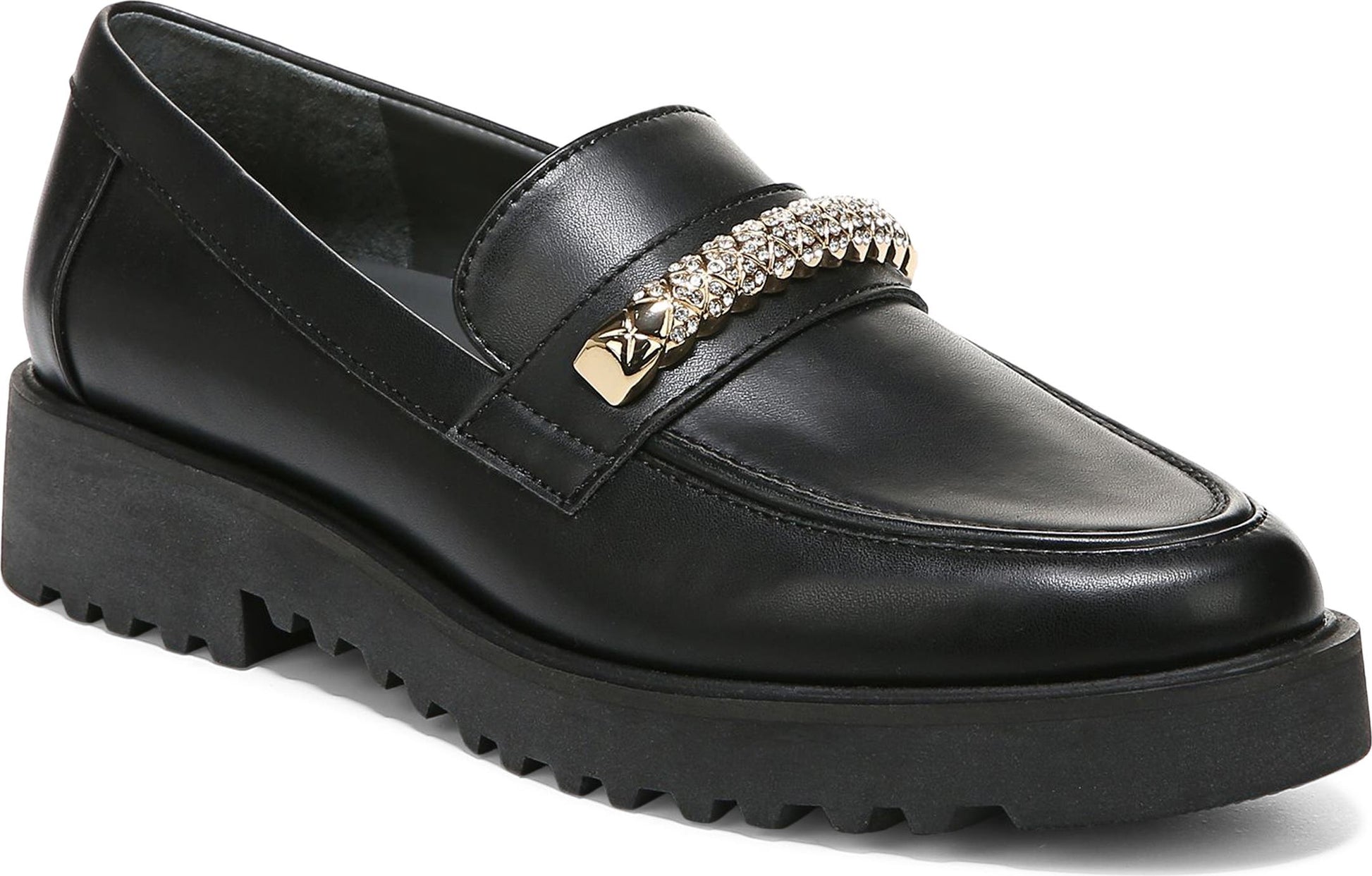 FRANCO SARTO Carol Bling Platform Loafer, Main, color, BLACK