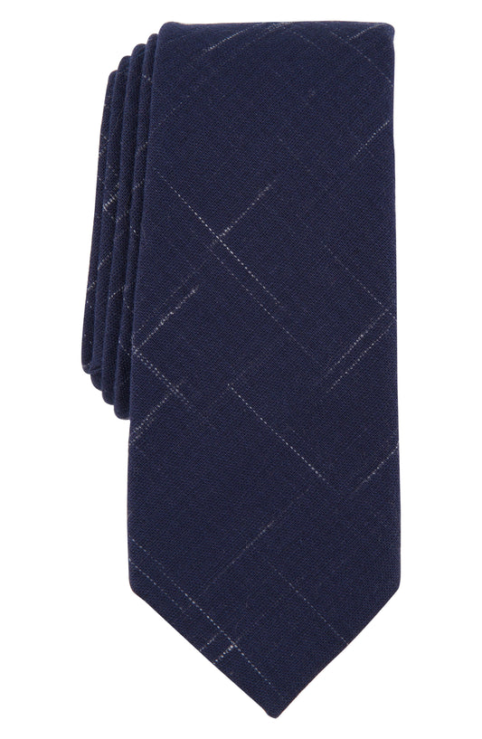 ORIGINAL PENGUIN Skelly Linen Blend Tie, Main, color, DARK NAVY