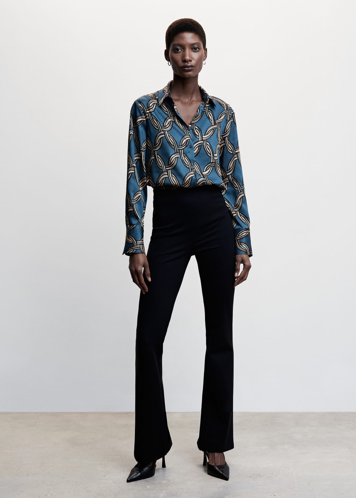 Satin print blouse - Details of the article 2