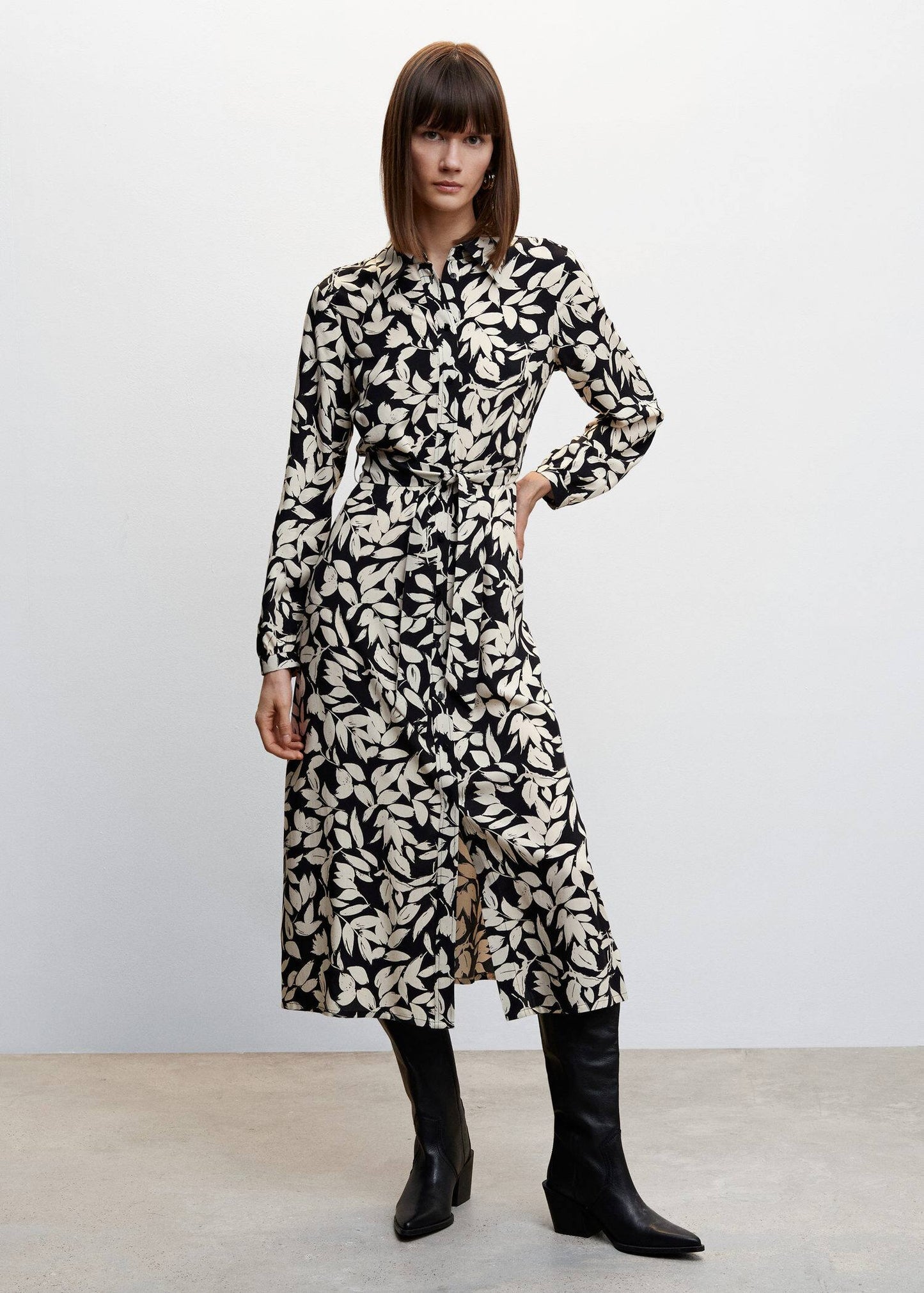 Printed shirt dress - General plane