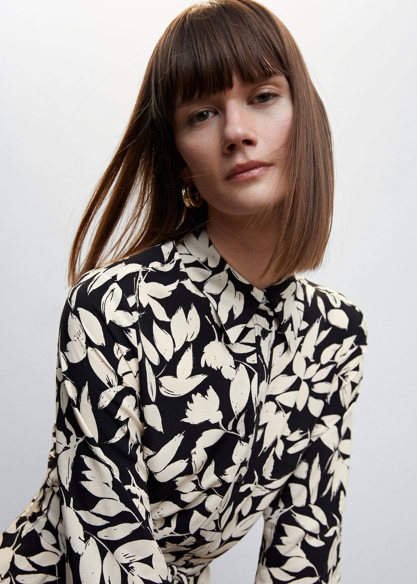 Printed shirt dress - Details of the article 1