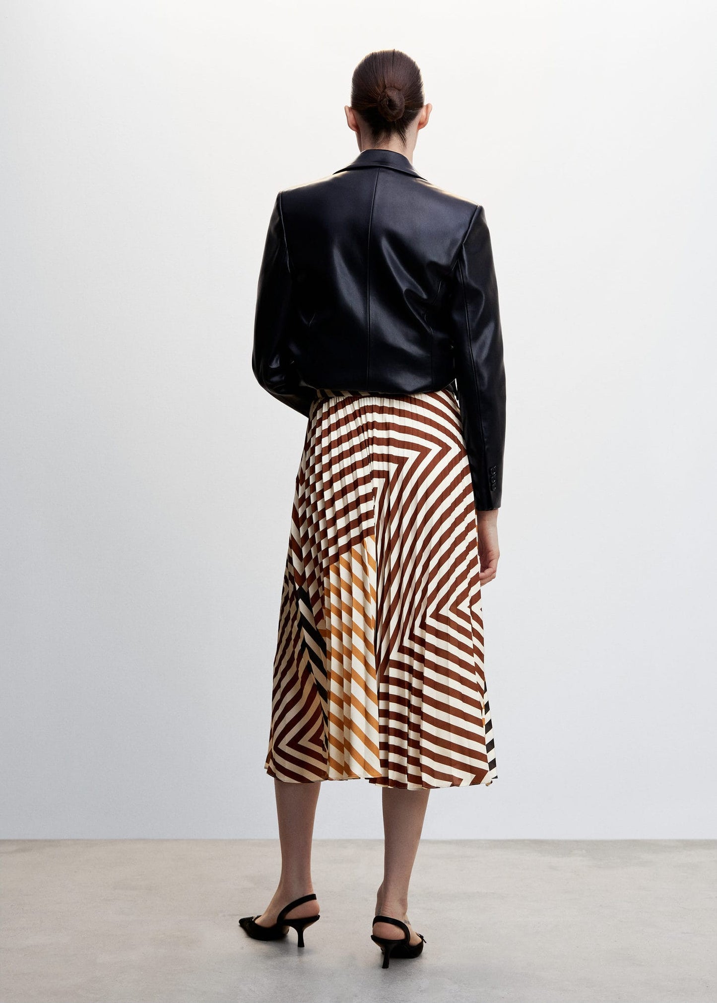 Printed pleated skirt - Reverse of the article