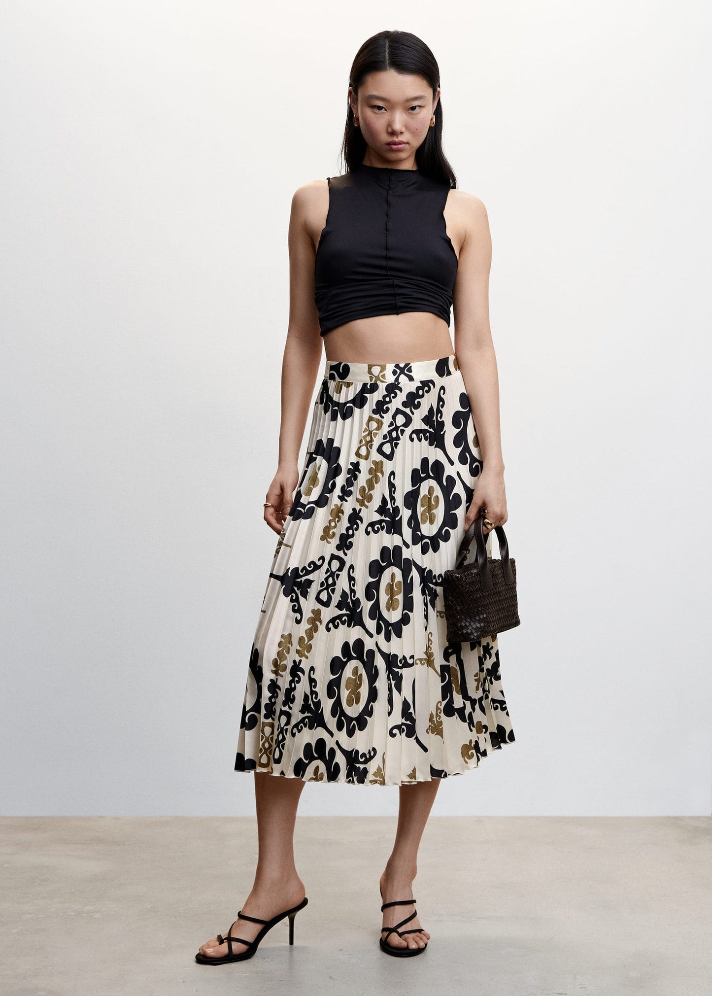 Printed pleated skirt - General plane