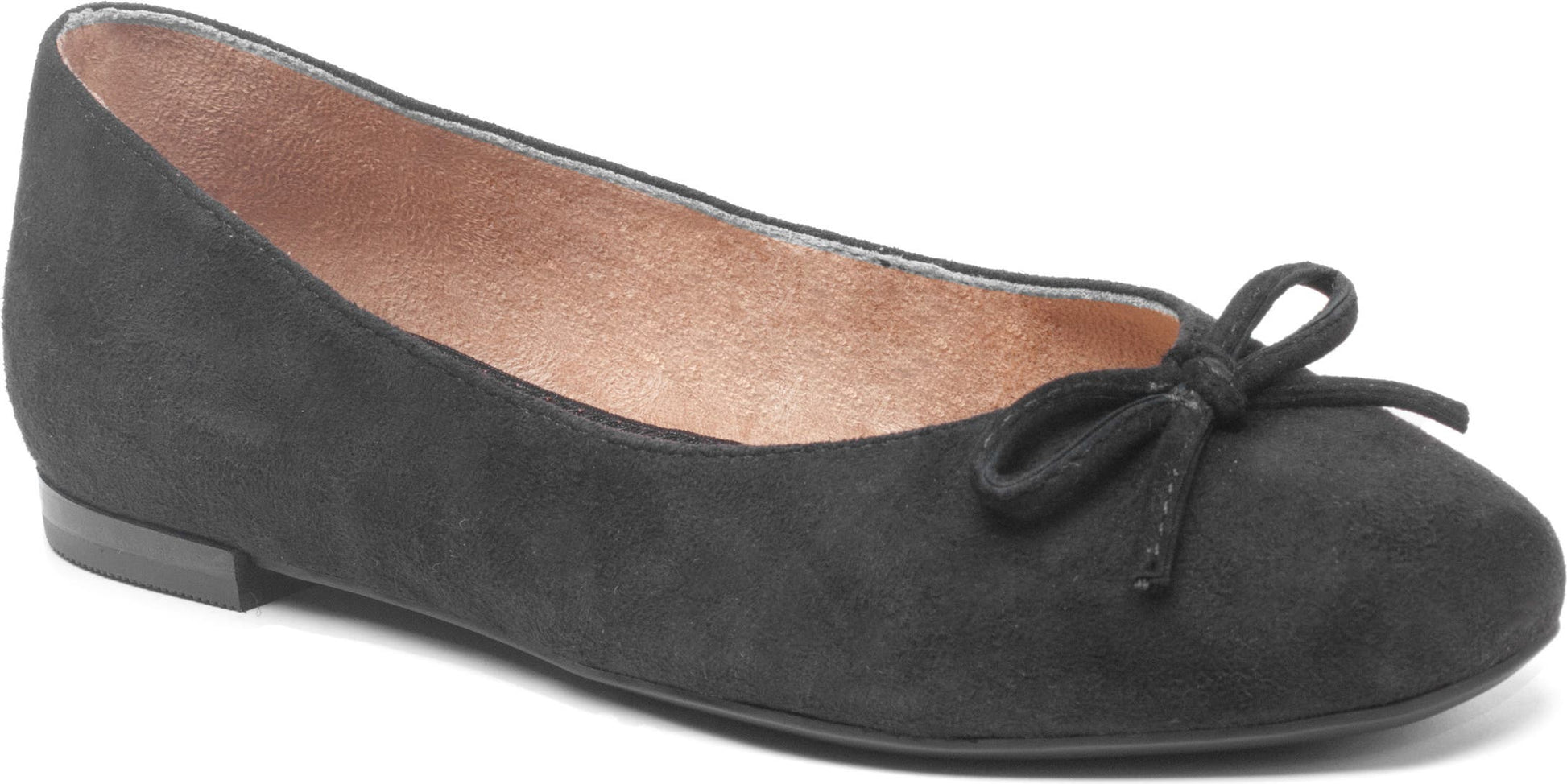 ME TOO Skylar Ballet Flat, Main, color, BLACK SUEDE