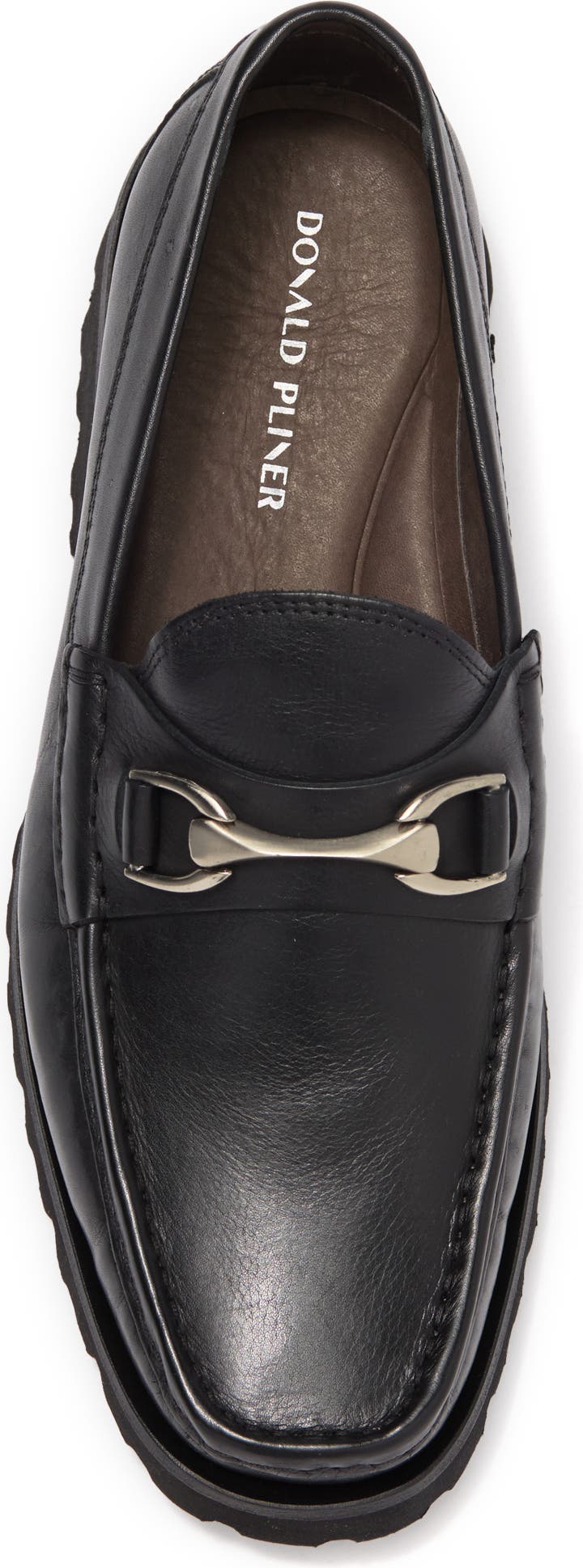 DONALD PLINER Lug Sole Bit Loafer, Alternate, color, BLACK