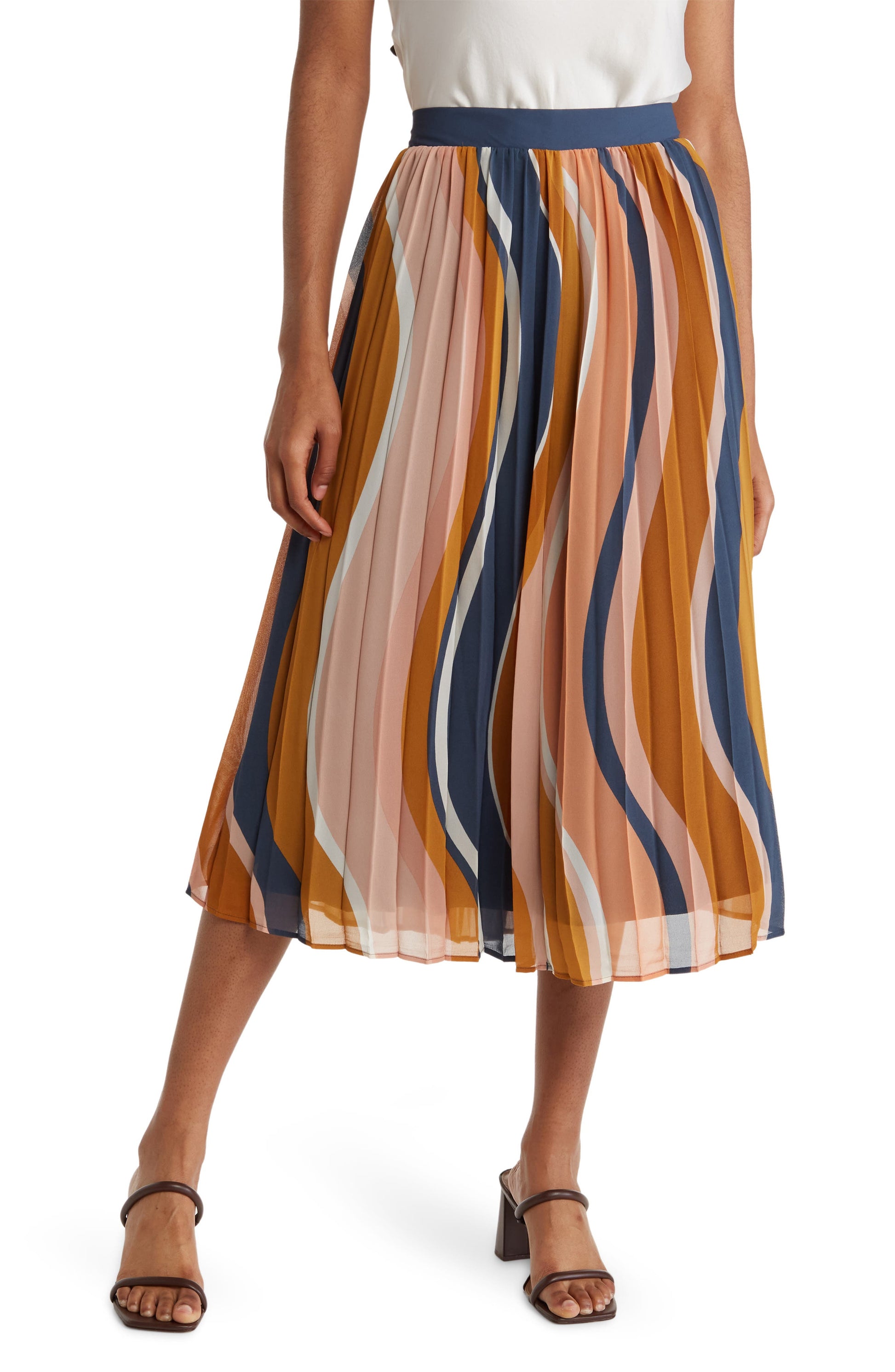 DR2 BY DANIEL RAINN Daniel Rainn Multicolor Midi Skirt, Main, color, N262 PINK