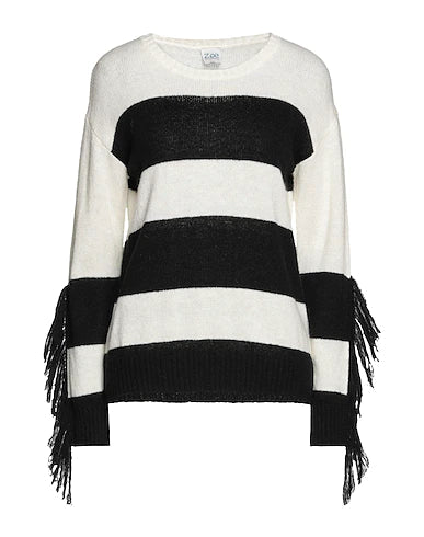 Z.O.E. ZONE OF EMBROIDERED Sweater White 47% Acrylic, 30% Polyamide, 15% Wool, 8% Mohair wool
