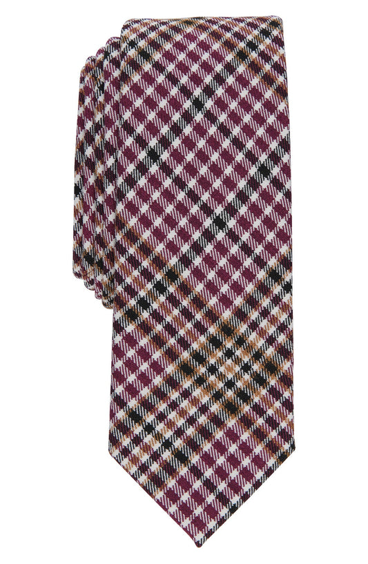 ORIGINAL PENGUIN Doren Check Neck Tie, Main, color, BERRY