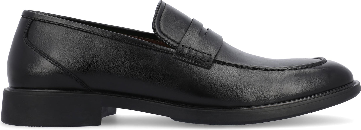 VANCE CO Keith Vegan Leather Penny Loafer, Alternate, color, BLACK