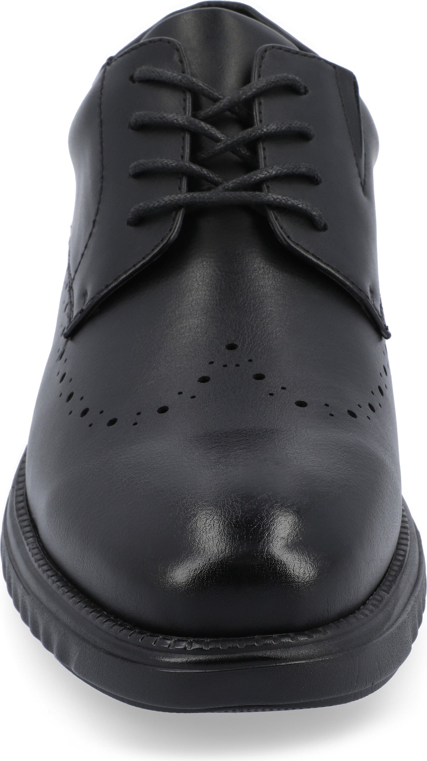 VANCE CO Ramos Wingtip Vegan Leather Derby Sneaker, Alternate, color, BLACK