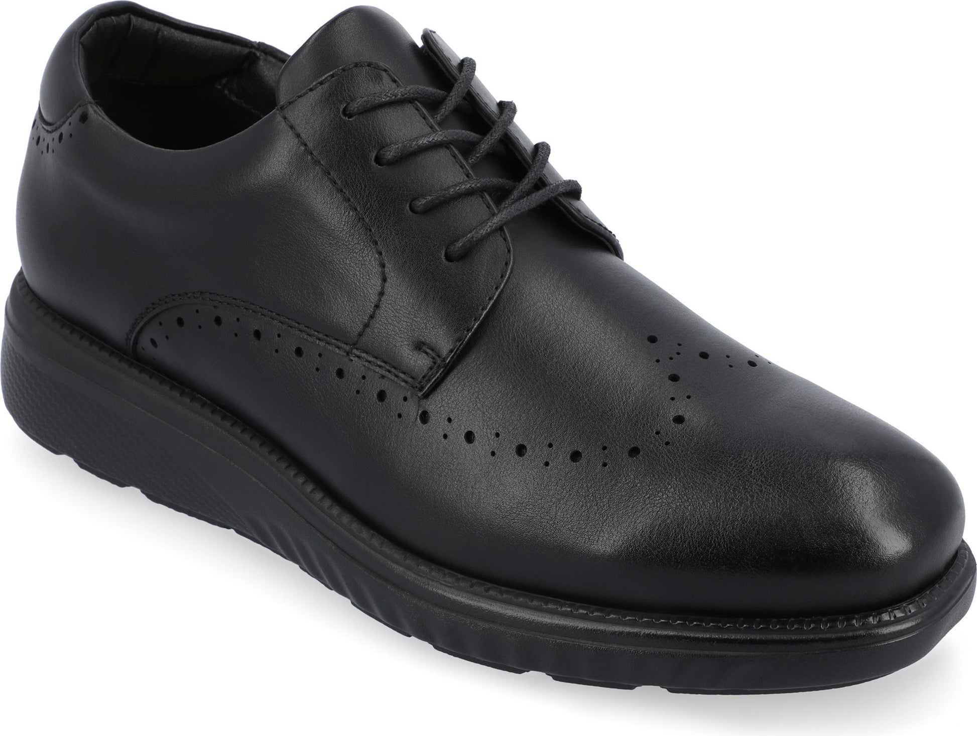 VANCE CO Ramos Wingtip Vegan Leather Derby Sneaker, Main, color, BLACK