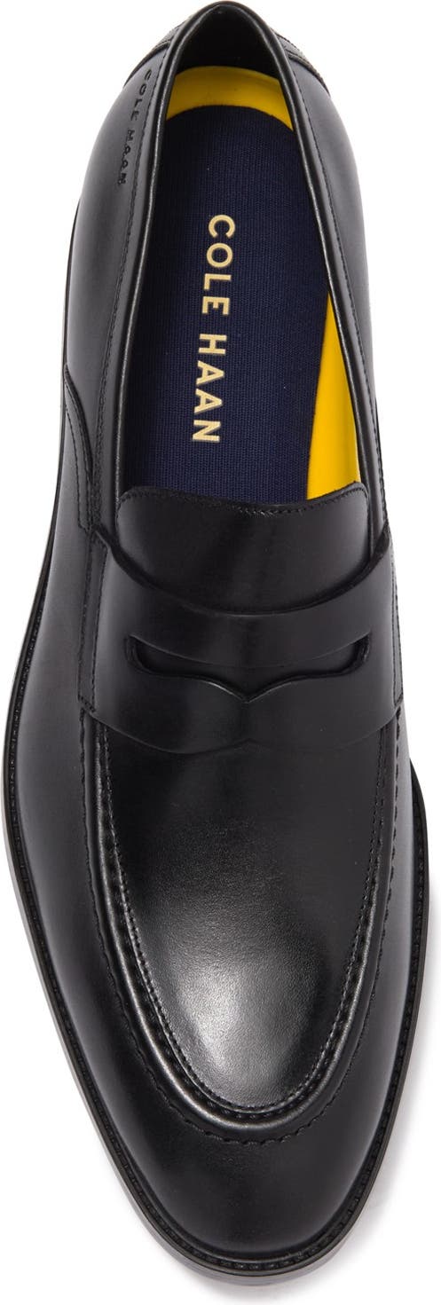 COLE HAAN Hawthorne Penny Loafer, Alternate, color, BLACK