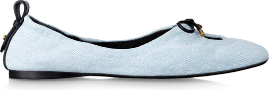 FRAME Le Sunset Square Toe Ballet Flat, Main, color, LIGHT WASH