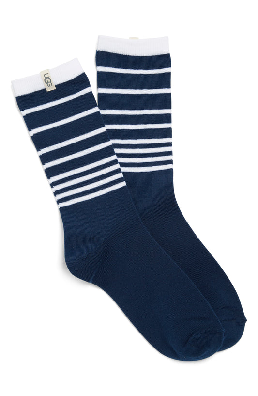 UGG<SUP>®</SUP> Zanda Novelty Crew Socks, Main, color, DARK SKY / WHITE STRIPES