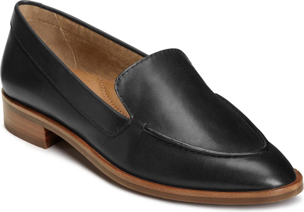 AEROSOLES East Side Loafer, Main, color, BLACK LEATHER