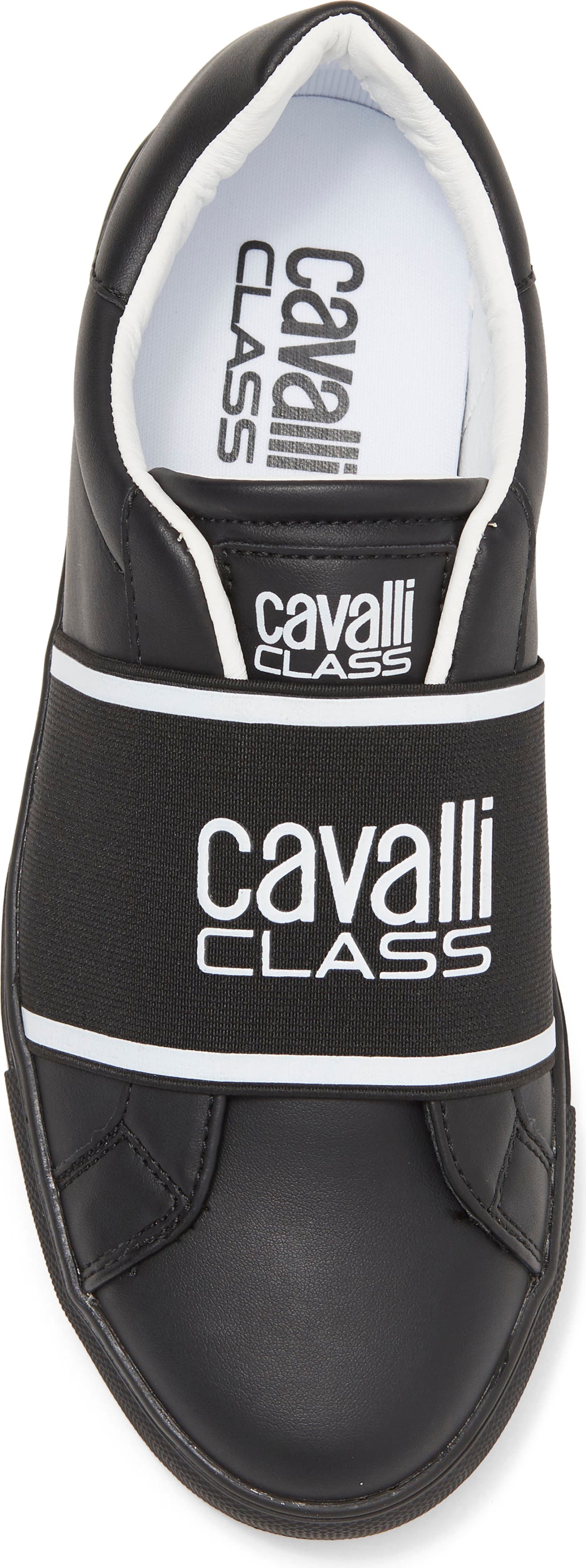 ROBERTO CAVALLI Logo Strap Tennis Shoe, Alternate, color, BLACK