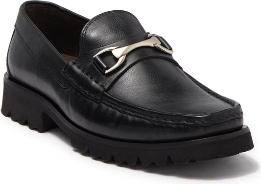 DONALD PLINER Lug Sole Bit Loafer, Main, color, BLACK