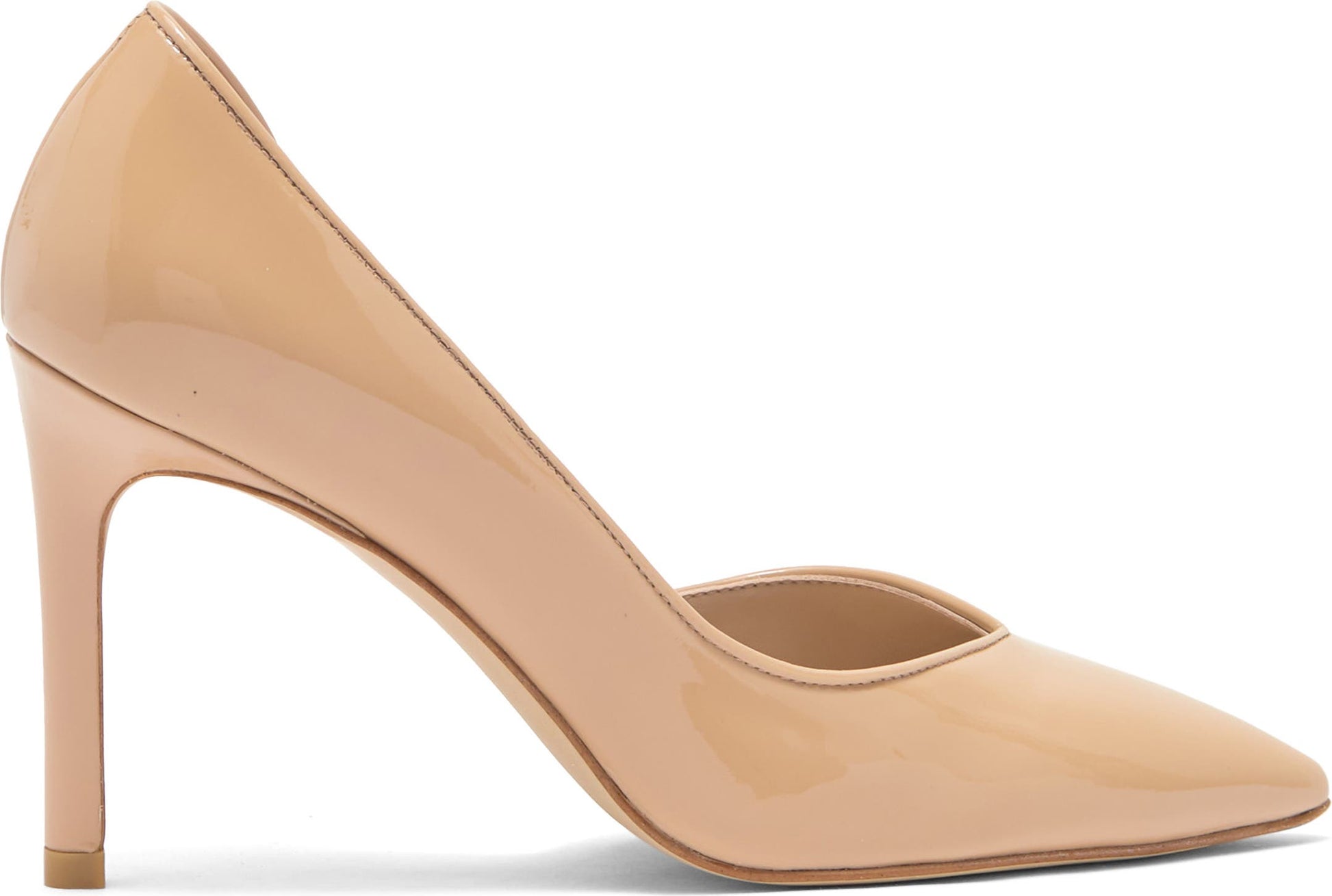 STUART WEITZMAN Avenue d'Orsay Pointed Toe Pump, Alternate, color, GOLDEN BEIGE