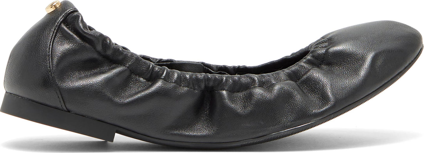 STUART WEITZMAN Gabby Scrunch Flat, Alternate, color, BLACK