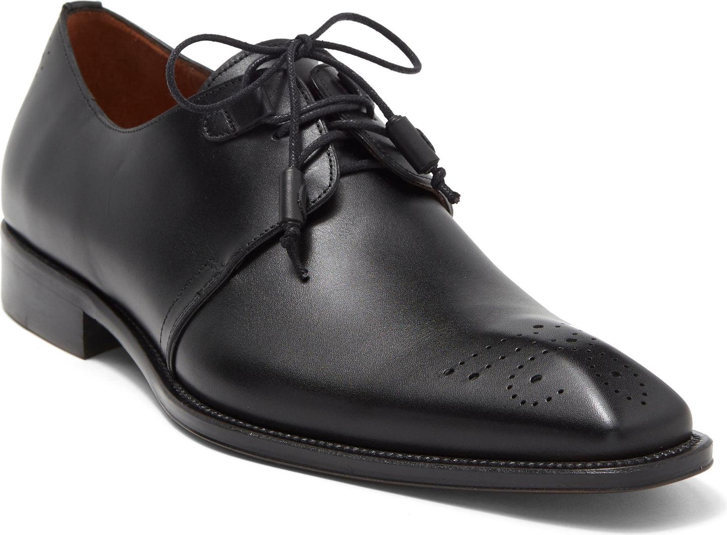 MEZLAN Aviator Cap Toe Shoe, Main, color, BLACK