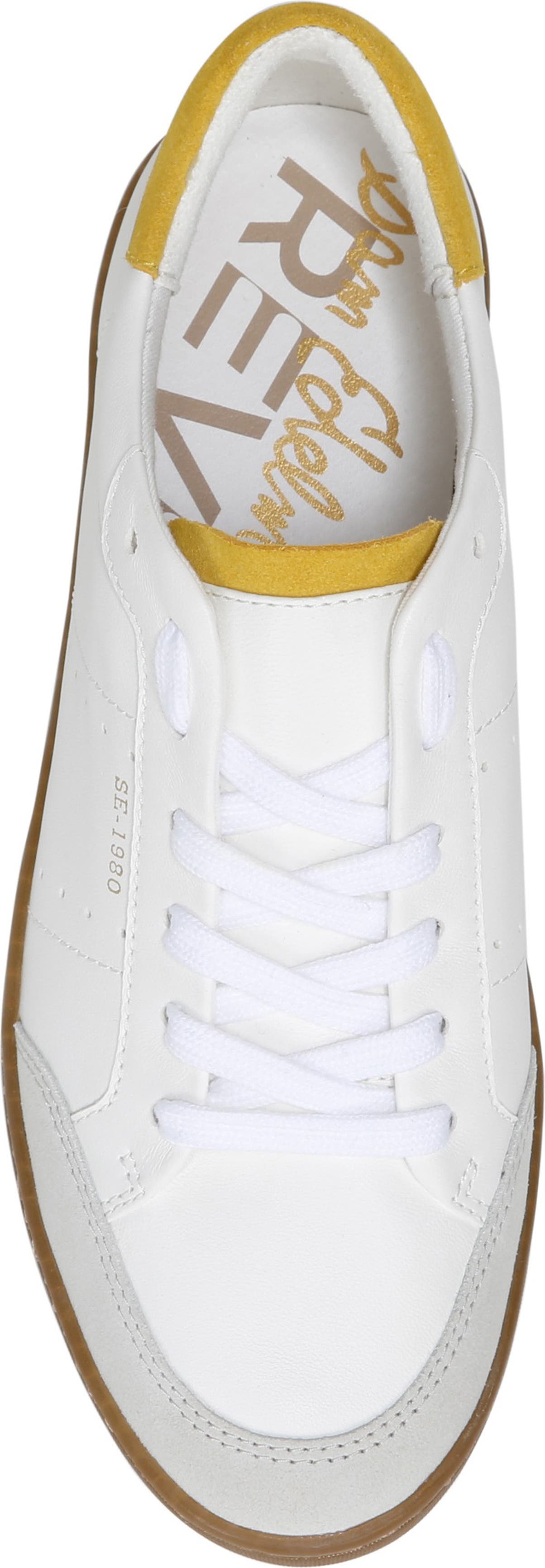 SAM EDELMAN Josi Sneaker, Alternate, color, WHITE/ SUNSET YELLOW