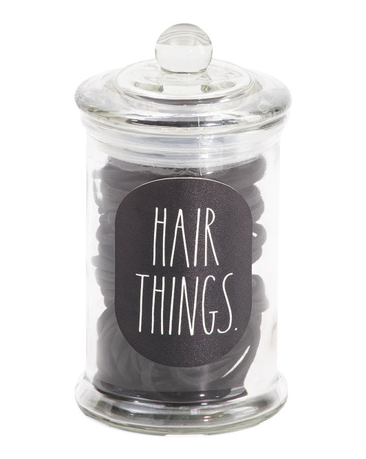 70ct Elastic Hair Bands In Small Apothecary Jar