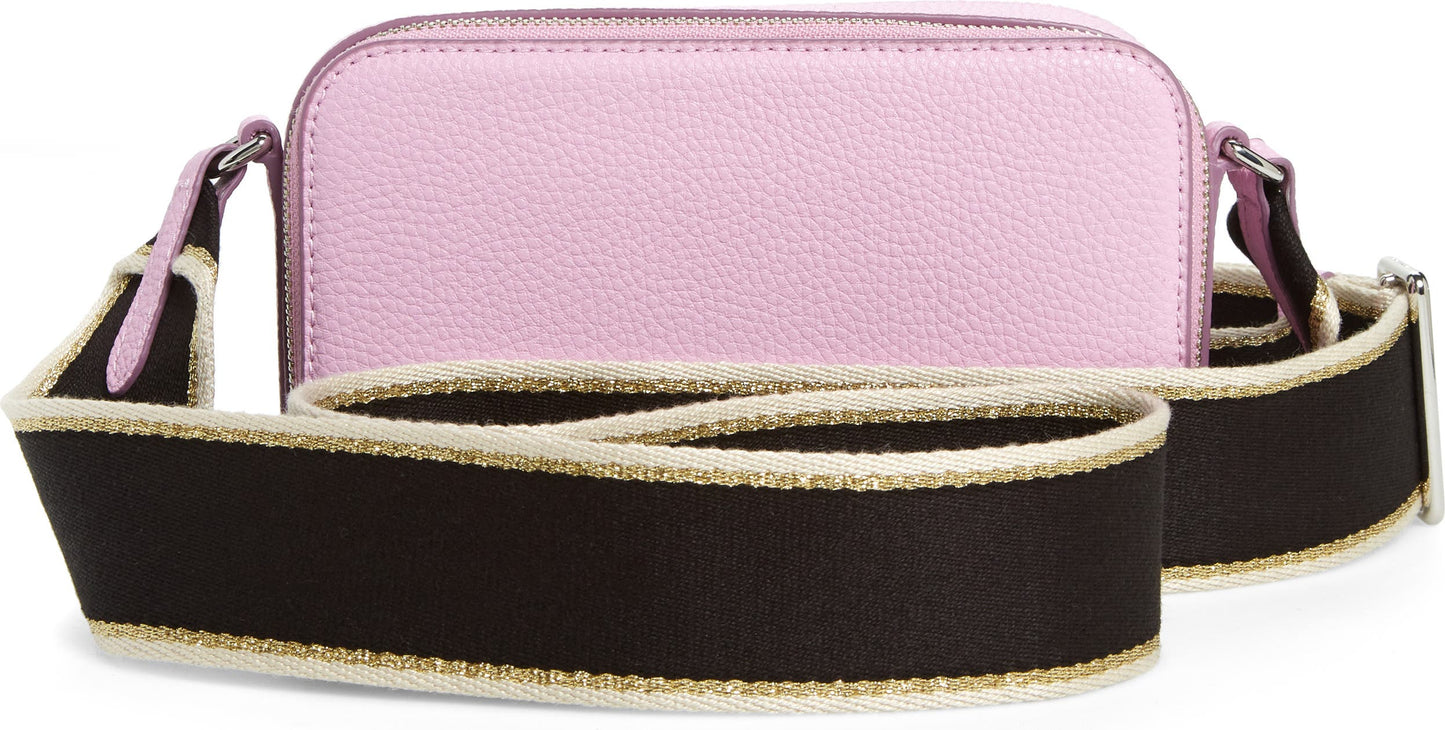 MARC JACOBS Leather Crossbody Bag, Alternate, color, LAVENDER